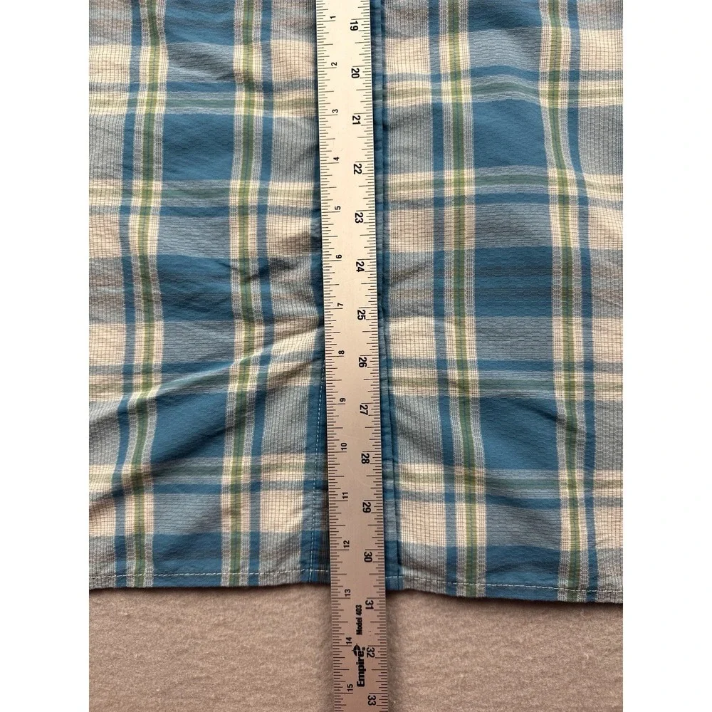 The North Face Button Down Shirt Mens XL Blue Fast Dry Mesh Vented Short Sleeve